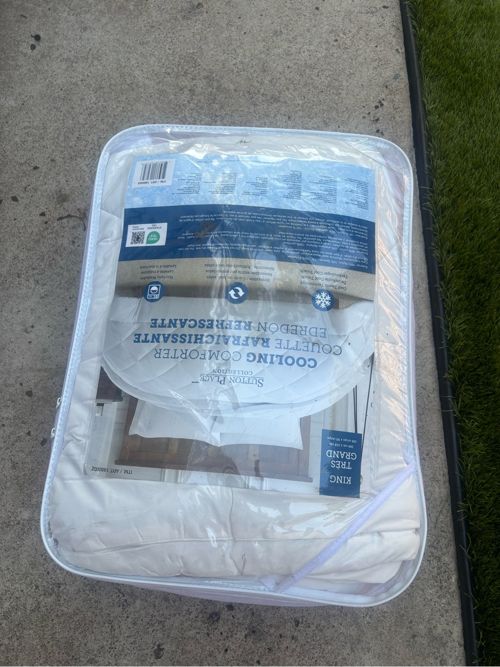 Cooling Comfort Mattress Topper - White